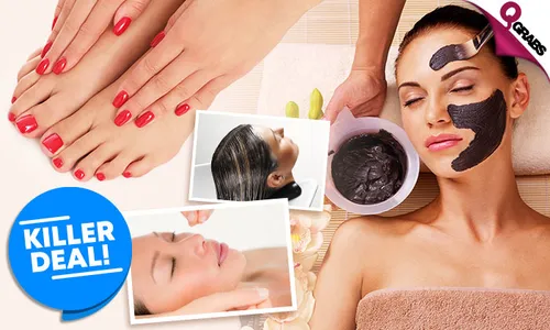 Killer Beauty Deal: Facial Mask + Hair Mask + Threading + Mani or Pedi with Color + Blow-Dry!
